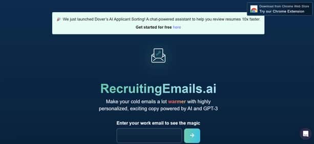 Recruiting Emails Ai - Tool preview