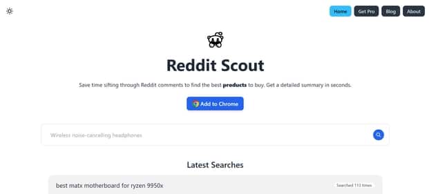 Reddit Scout - Tool preview