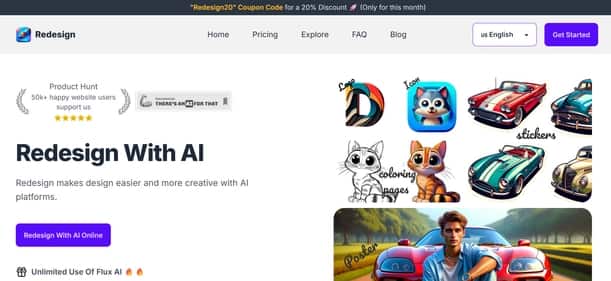 Redesign With AI - Tool preview