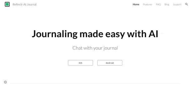 Reflectr AI Journal - Tool preview