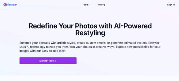 Restyle Image to Image AI - Tool preview