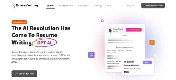 ResumeWriting.com - Tool preview