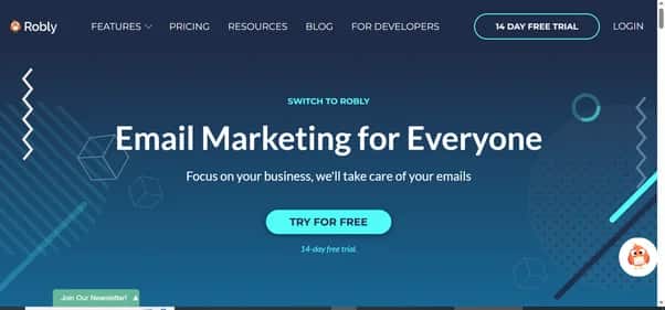 Robly Email Marketing - Tool preview