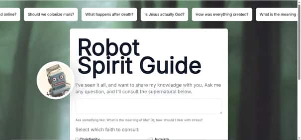 Robot Spirit Guide - Tool preview