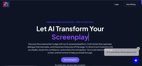 screenwriting.ai - Tool preview