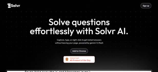 Solvr - Tool preview