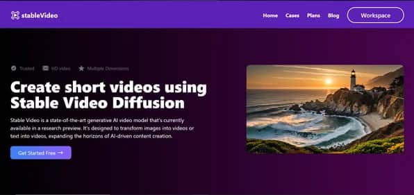 Stable Video Diffusion Online - Tool preview