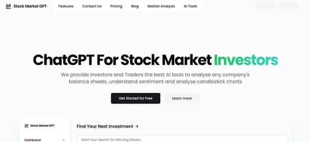 Stock Market GPT - Tool preview