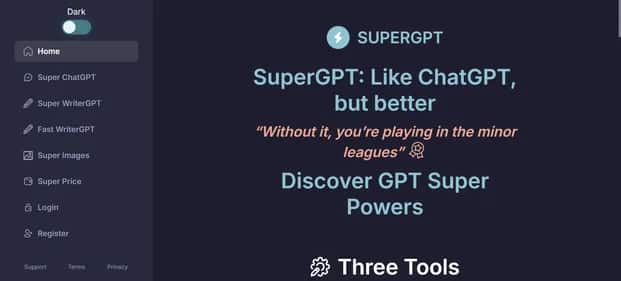 SuperGPT - Tool preview
