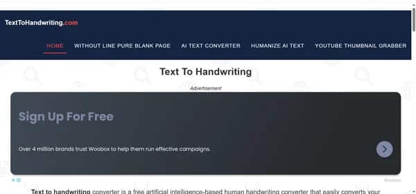 Text To Handwriting Converter - Tool preview