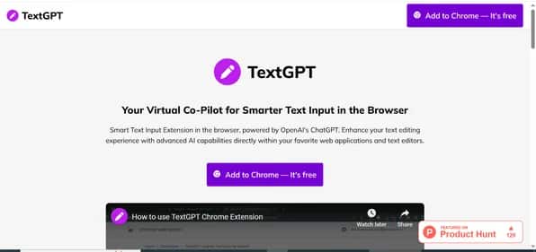 TextGPT - Tool preview