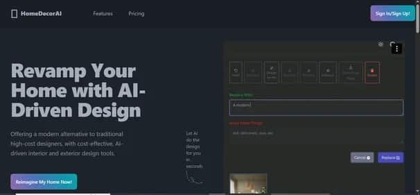 The Home Decor AI - Tool preview