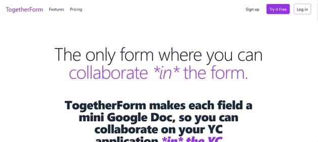 Togetherform - Tool preview