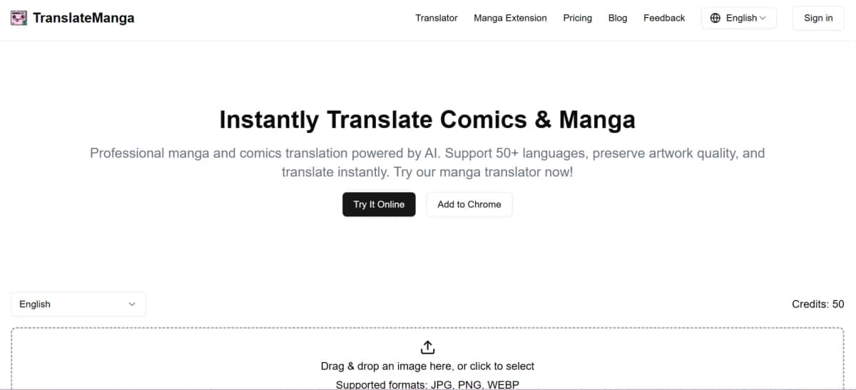 Manga Translator - Tool preview