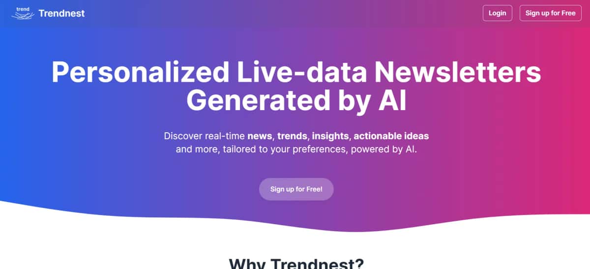 Trendnest - Tool preview