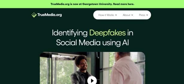 TrueMedia - Tool preview