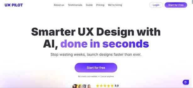 UX Pilot - Tool preview