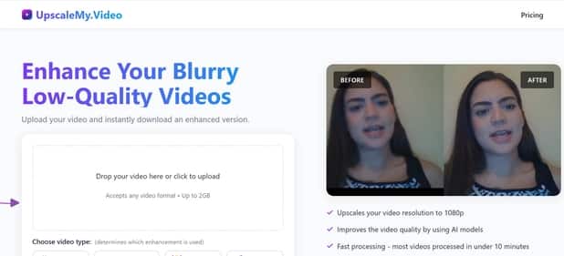 UpscaleMy.Video - Tool preview