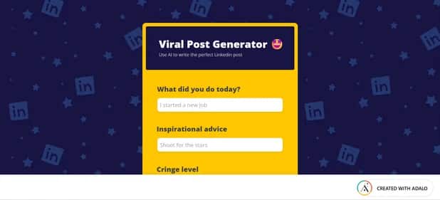 LinkedIn Post Generator - Tool preview