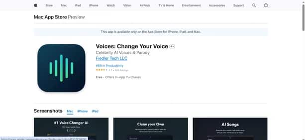 Voices Change Your Voice - Tool preview