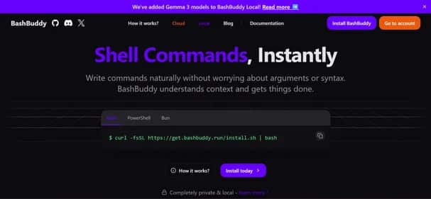 BashBuddy - Tool preview
