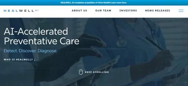 HEALWELL AI - Tool preview