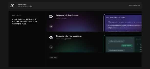 Hiring Studio - Tool preview