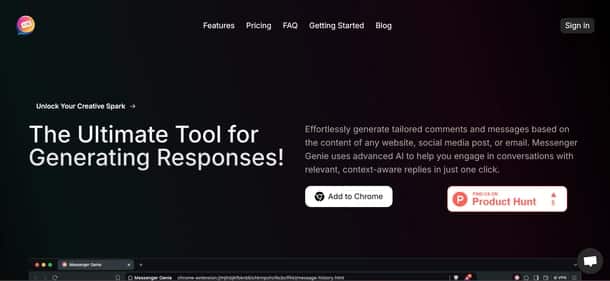 MessengerGenie - Tool preview