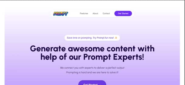 Prompt.fun - Tool preview