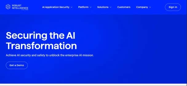 Robust Intelligence - Tool preview