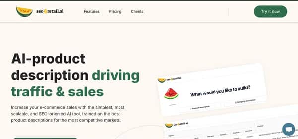 SEO4Retail - Tool preview