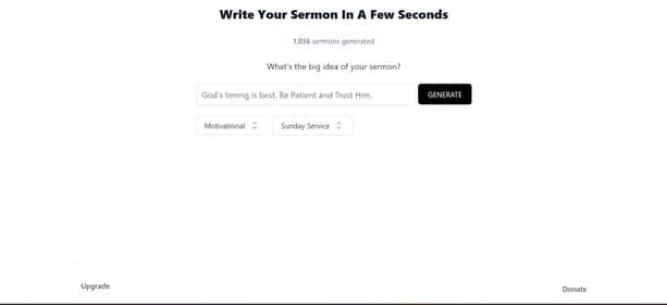 SermonGPT - Tool preview
