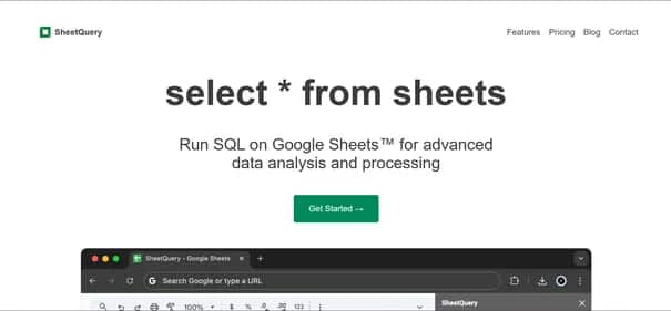 SheetQuery - Tool preview