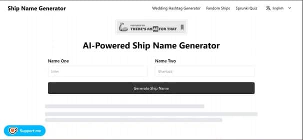 Ship Name Generator - Tool preview