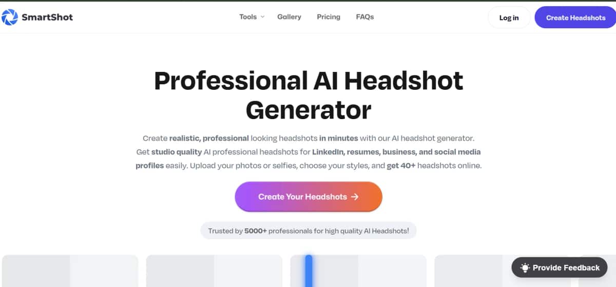 SmartShot AI - Tool preview
