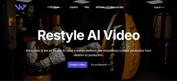 Warpvideo AI - Tool preview