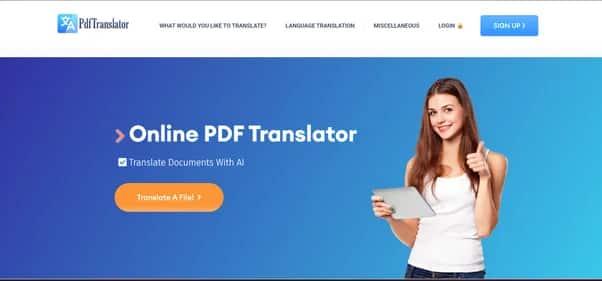 Online Pdf Translator - Tool preview