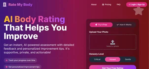 AI Rate My Body - Tool preview