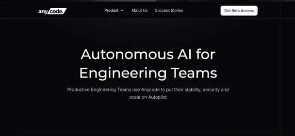 Anycode AI - Tool preview