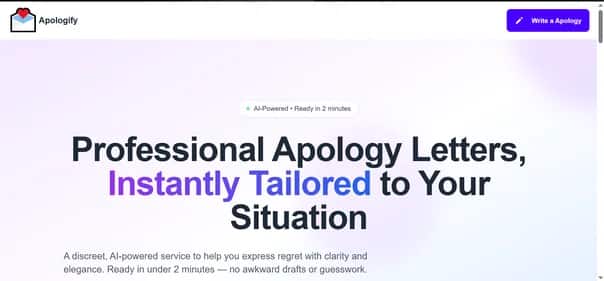 Apologify - Tool preview
