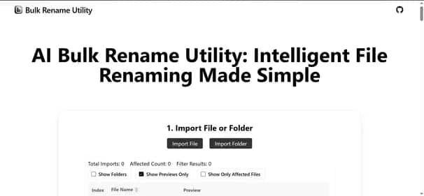 Bulk Rename Utility - Tool preview