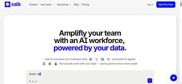Calk AI - Tool preview
