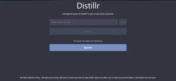 Distillr - Tool preview