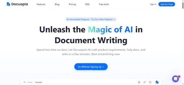 Docuopia - Tool preview