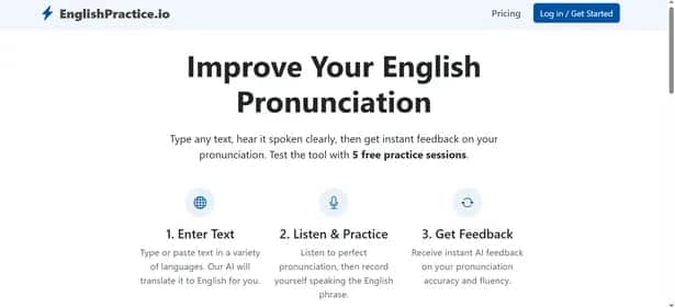 EnglishPractice.io - Tool preview