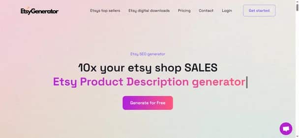Etsy Generator - Tool preview