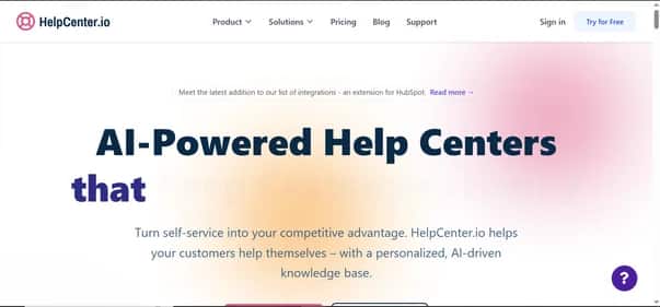 Helpcenter Io - Tool preview