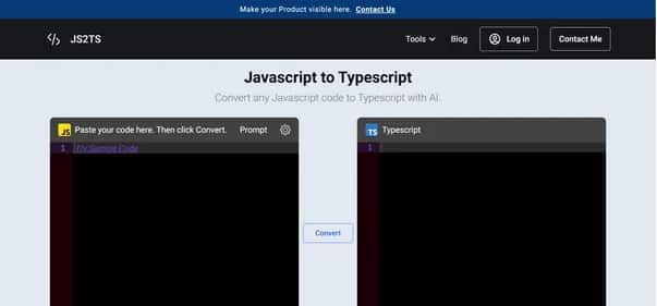JS2TS - Tool preview