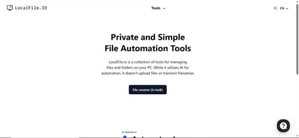 LocalFile.io - Tool preview