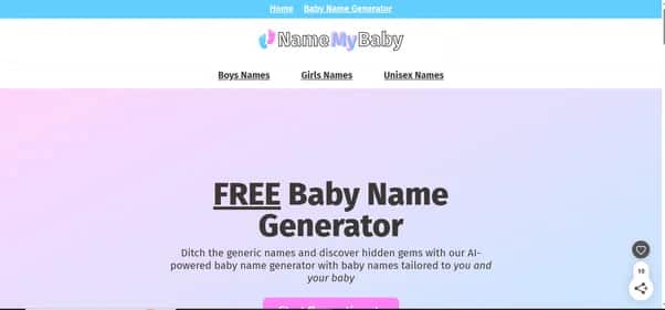 Name My Baby - Tool preview